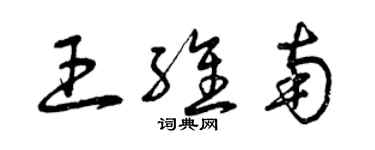 曾慶福王維南草書個性簽名怎么寫