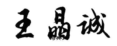胡問遂王晶誠行書個性簽名怎么寫