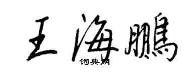 王正良王海鵬行書個性簽名怎么寫