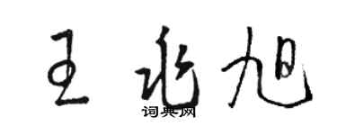 駱恆光王兆旭草書個性簽名怎么寫