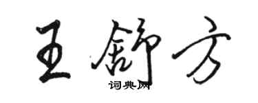 駱恆光王舒方行書個性簽名怎么寫