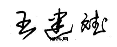 朱錫榮王建斌草書個性簽名怎么寫
