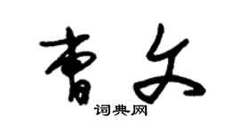 朱錫榮曹文草書個性簽名怎么寫