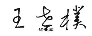 駱恆光王世朴草書個性簽名怎么寫