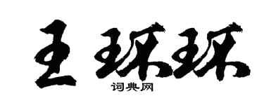 胡問遂王環環行書個性簽名怎么寫