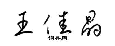 梁錦英王佳晶草書個性簽名怎么寫