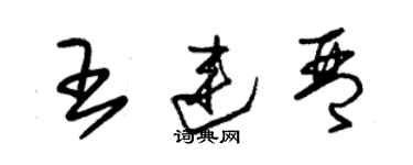 朱錫榮王連琴草書個性簽名怎么寫