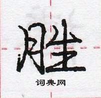 龐中華寫的硬筆行書勝