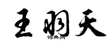 胡問遂王羽天行書個性簽名怎么寫