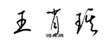 梁錦英王肖琪草書個性簽名怎么寫