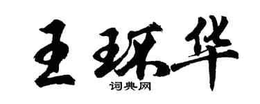 胡問遂王環華行書個性簽名怎么寫