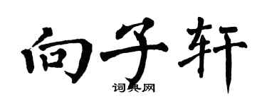 翁闓運向子軒楷書個性簽名怎么寫