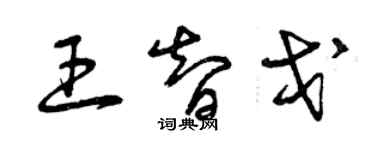 曾慶福王智戈草書個性簽名怎么寫