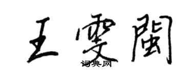 王正良王雯閩行書個性簽名怎么寫