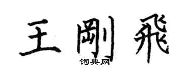 何伯昌王剛飛楷書個性簽名怎么寫