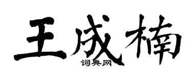 翁闓運王成楠楷書個性簽名怎么寫