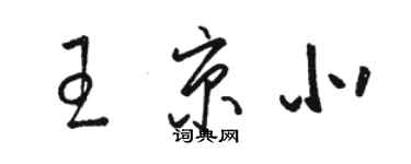 駱恆光王京北草書個性簽名怎么寫