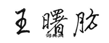 駱恆光王曙肪行書個性簽名怎么寫