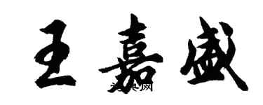 胡問遂王嘉盛行書個性簽名怎么寫