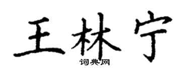 丁謙王林寧楷書個性簽名怎么寫