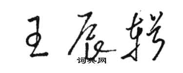 駱恆光王辰輯草書個性簽名怎么寫