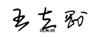 朱錫榮王立剛草書個性簽名怎么寫