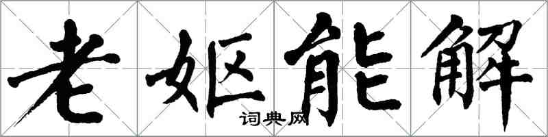 翁闓運老嫗能解楷書怎么寫
