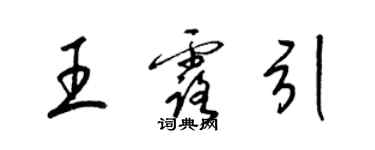 梁錦英王露引草書個性簽名怎么寫