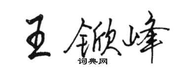 駱恆光王杴峰行書個性簽名怎么寫