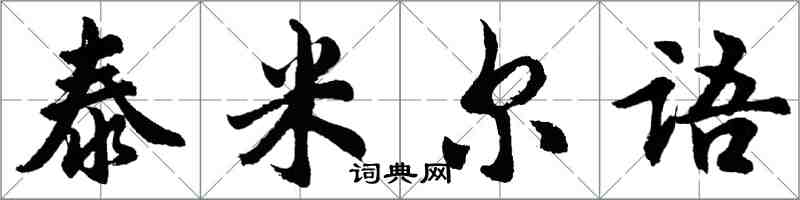 胡問遂泰米爾語行書怎么寫