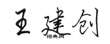駱恆光王建創行書個性簽名怎么寫
