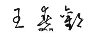 駱恆光王春歡草書個性簽名怎么寫