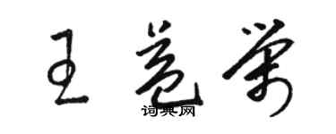 駱恆光王益榮草書個性簽名怎么寫