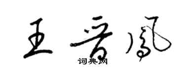 梁錦英王晉鳳草書個性簽名怎么寫