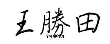 王正良王勝田行書個性簽名怎么寫