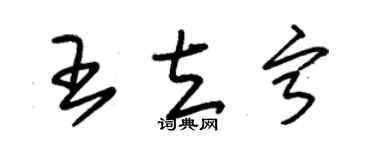 朱錫榮王立寧草書個性簽名怎么寫