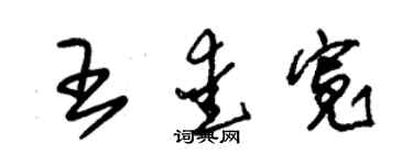 朱錫榮王愛寬草書個性簽名怎么寫