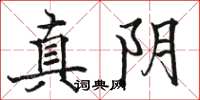 駱恆光真陰楷書怎么寫