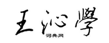 王正良王沁學行書個性簽名怎么寫