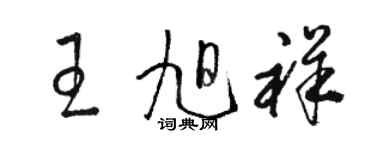 駱恆光王旭祥草書個性簽名怎么寫