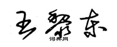 朱錫榮王黎東草書個性簽名怎么寫