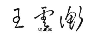 駱恆光王雲衡草書個性簽名怎么寫