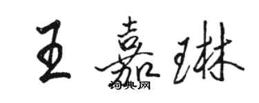 駱恆光王嘉琳行書個性簽名怎么寫