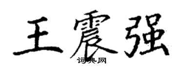 丁謙王震強楷書個性簽名怎么寫