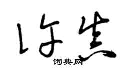 曾慶福許真草書個性簽名怎么寫