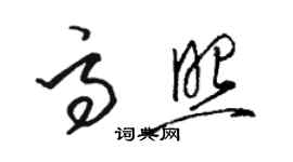 駱恆光高照草書個性簽名怎么寫