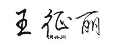 駱恆光王征麗行書個性簽名怎么寫