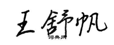 王正良王舒帆行書個性簽名怎么寫