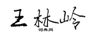 曾慶福王林嶺行書個性簽名怎么寫