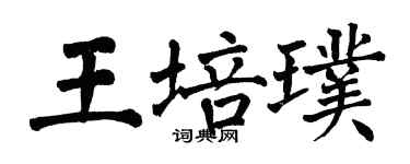 翁闓運王培璞楷書個性簽名怎么寫